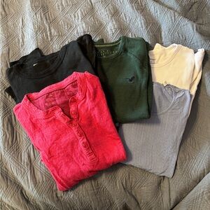 Assorted Long Sleeve Henley Shirts